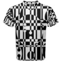 Black and white pattern Men s Cotton Tee View1