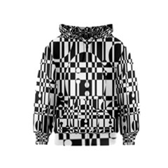 Black and white pattern Kids  Zipper Hoodie