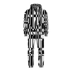 Black And White Pattern Hooded Jumpsuit (kids) by Valentinaart