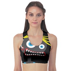 Crazy Man Sports Bra by Valentinaart