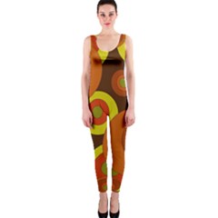 Orange Pattern Onepiece Catsuit by Valentinaart