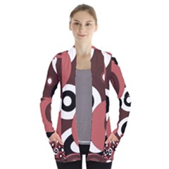 Decorative Pattern Women s Open Front Pockets Cardigan(p194) by Valentinaart