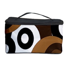 Brown Pattern Cosmetic Storage Case by Valentinaart