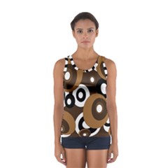 Brown Pattern Women s Sport Tank Top  by Valentinaart