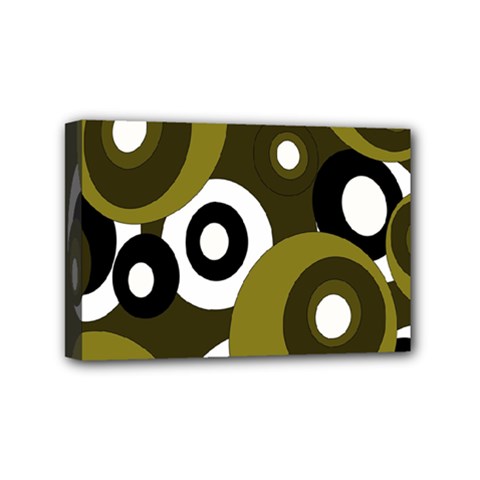 Green Pattern Mini Canvas 6  X 4  by Valentinaart