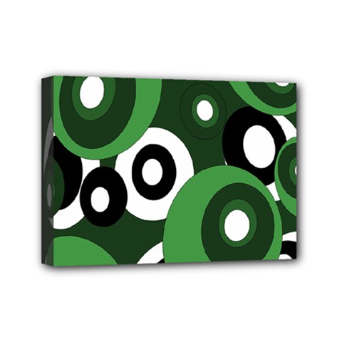 Green Pattern Mini Canvas 7  X 5  by Valentinaart