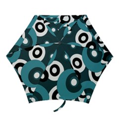 Blue Pattern Mini Folding Umbrellas by Valentinaart