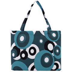 Blue Pattern Mini Tote Bag by Valentinaart