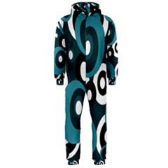 Blue Pattern Hooded Jumpsuit (men)  by Valentinaart