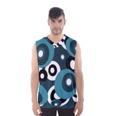 Blue Pattern Men s Basketball Tank Top by Valentinaart