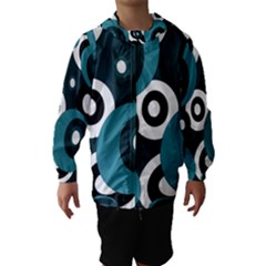 Blue Pattern Hooded Wind Breaker (kids) by Valentinaart