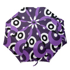 Purple Pattern Folding Umbrellas by Valentinaart