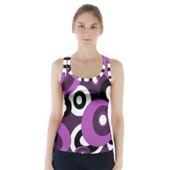 Purple Pattern Racer Back Sports Top by Valentinaart