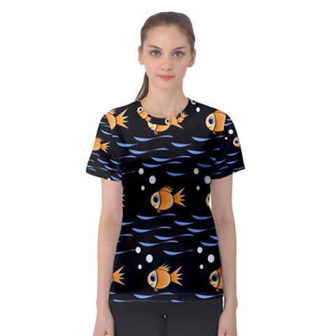 Fish Pattern Women s Sport Mesh Tee by Valentinaart