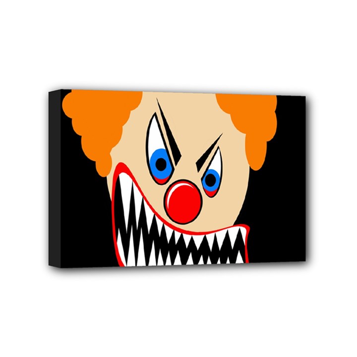 Evil clown Mini Canvas 6  x 4 