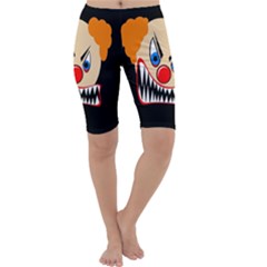 Evil Clown Cropped Leggings  by Valentinaart