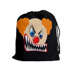 Evil Clown Drawstring Pouches (extra Large) by Valentinaart