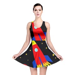 Spaceship Reversible Skater Dress by Valentinaart