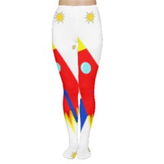 Transparent Spaceship Women s Tights by Valentinaart