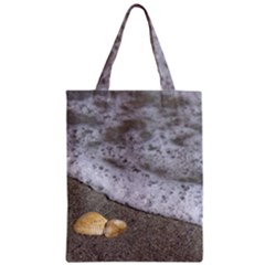 Seashells In The Waves Zipper Classic Tote Bag by PhotoThisxyz