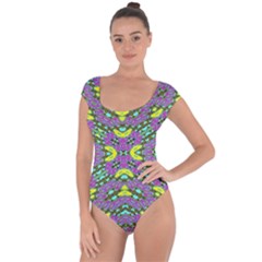 Violet Violin Short Sleeve Leotard 