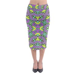 Violet Violin Midi Pencil Skirt