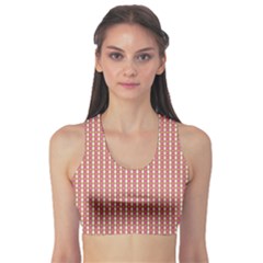 Mod Pink Green Pattern Sports Bra by BrightVibesDesign