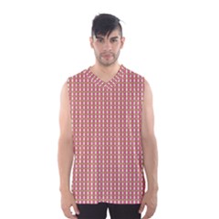 Mod Pink Green Pattern Men s Basketball Tank Top by BrightVibesDesign