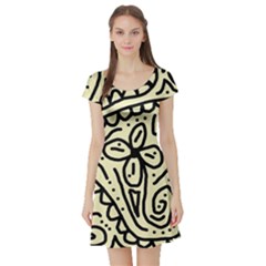 Artistic Abstraction Short Sleeve Skater Dress by Valentinaart