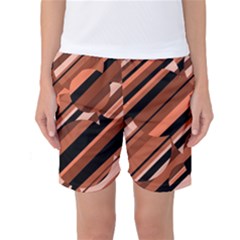 Orange Pattern Women s Basketball Shorts by Valentinaart