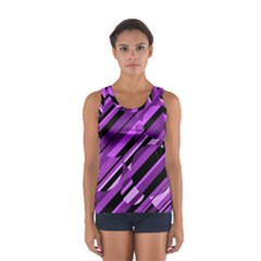 Purple Pattern Women s Sport Tank Top  by Valentinaart