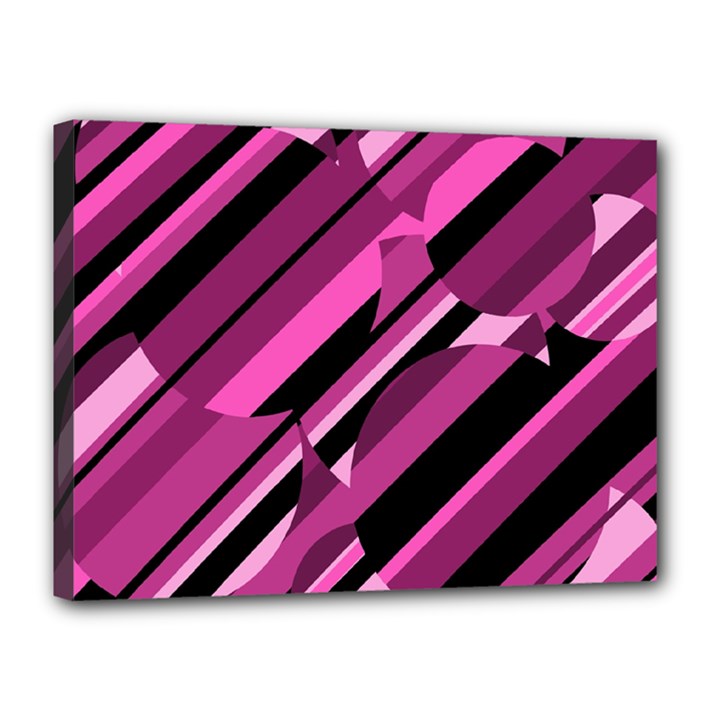 Magenta pattern Canvas 16  x 12 