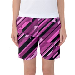 Magenta Pattern Women s Basketball Shorts by Valentinaart