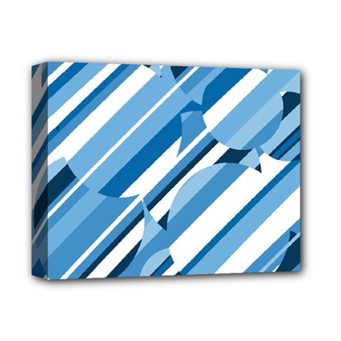 Blue Pattern Deluxe Canvas 14  X 11  by Valentinaart