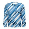 Blue pattern Men s Long Sleeve Tee View1