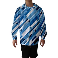 Blue Pattern Hooded Wind Breaker (kids) by Valentinaart