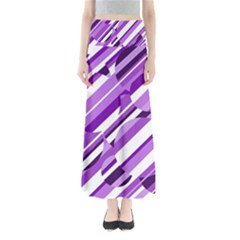 Purple Pattern Maxi Skirts by Valentinaart