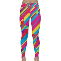 Colorful Summer Pattern Yoga Leggings  by Valentinaart