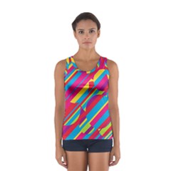 Colorful Summer Pattern Women s Sport Tank Top  by Valentinaart