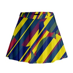 Colorful Pattern Mini Flare Skirt by Valentinaart