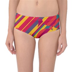 Colorful Hot Pattern Mid-waist Bikini Bottoms by Valentinaart