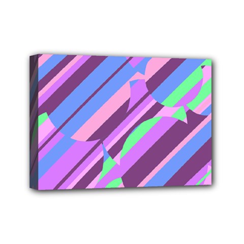 Pink, Purple And Green Pattern Mini Canvas 7  X 5  by Valentinaart