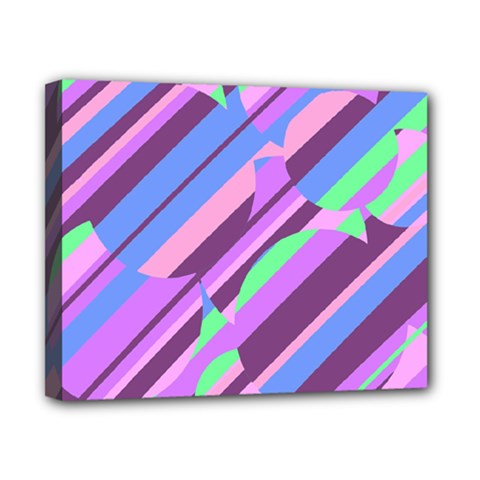 Pink, Purple And Green Pattern Canvas 10  X 8  by Valentinaart