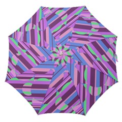 Pink, Purple And Green Pattern Straight Umbrellas by Valentinaart