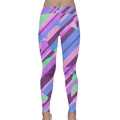 Pink, Purple And Green Pattern Yoga Leggings  by Valentinaart