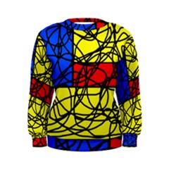 Yellow Abstract Pattern Women s Sweatshirt by Valentinaart