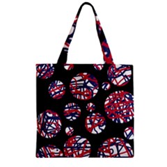 Colorful Decorative Pattern Zipper Grocery Tote Bag by Valentinaart