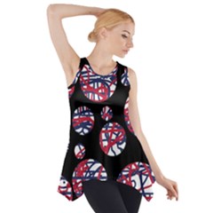 Colorful Decorative Pattern Side Drop Tank Tunic by Valentinaart