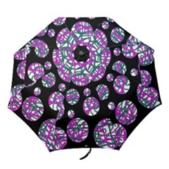 Purple Decorative Design Folding Umbrellas by Valentinaart