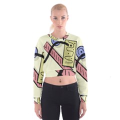 Decorative Abstraction Women s Cropped Sweatshirt by Valentinaart